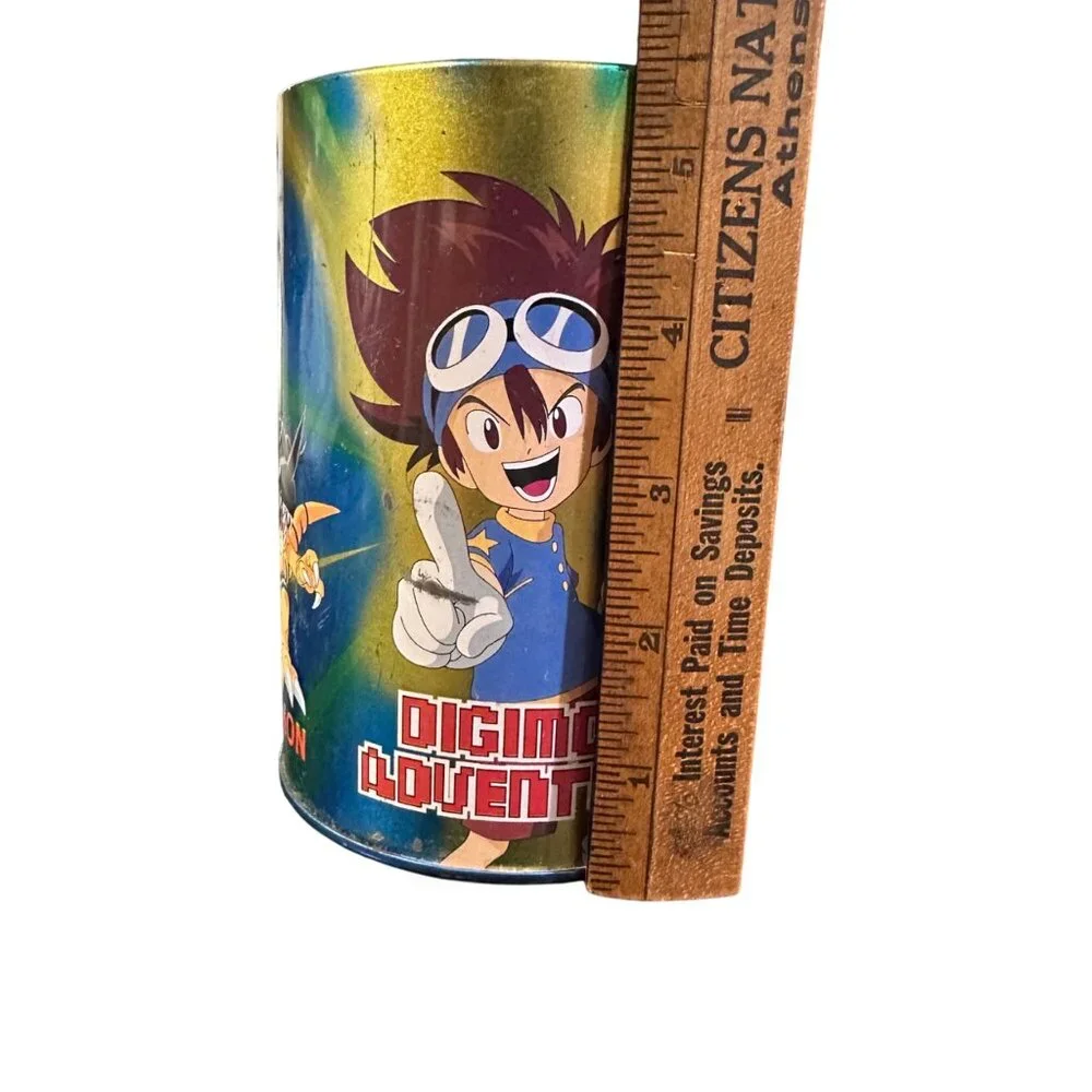 Vintage 1999 Digimon Adventure Collectible Tin RARE Greymon Koromon Bbulmon Garu - Picture 3 of 11